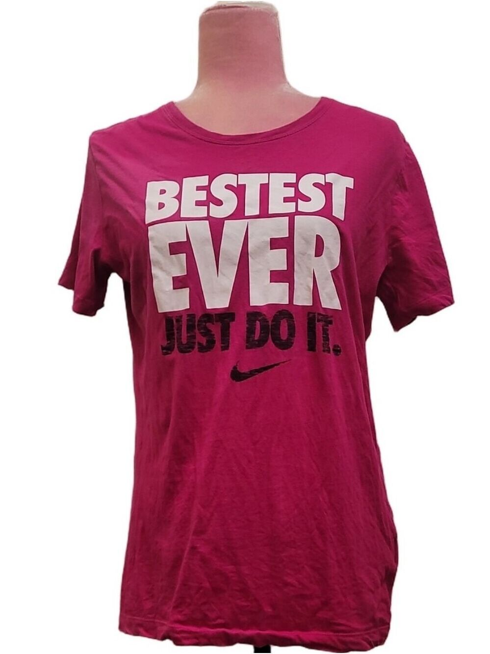 Nike Pink 'Bestest Ever Just Do It' Graphic Tee Sz XL